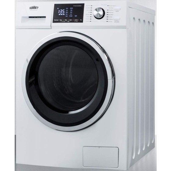 Summit SPWD2202W 24"" Washer and Dryer Combo with 2.7 cu. ft. Capacity 115 Volt Operation 16 Wash Cycles Delay Start Time Sanitary Cycle in White